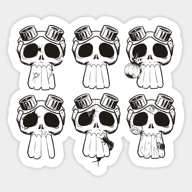 Skulls Sticker by ideo